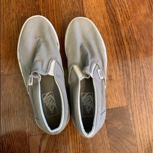 Gray Slip On Vans Men’s 6 and women’s 7.5